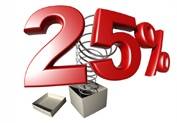  -  25%. 