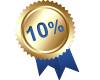    "  10%"! 