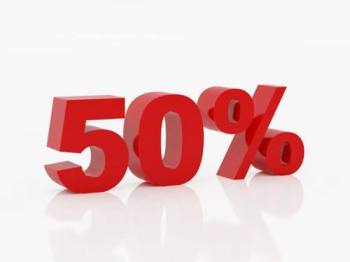  50%   ! 