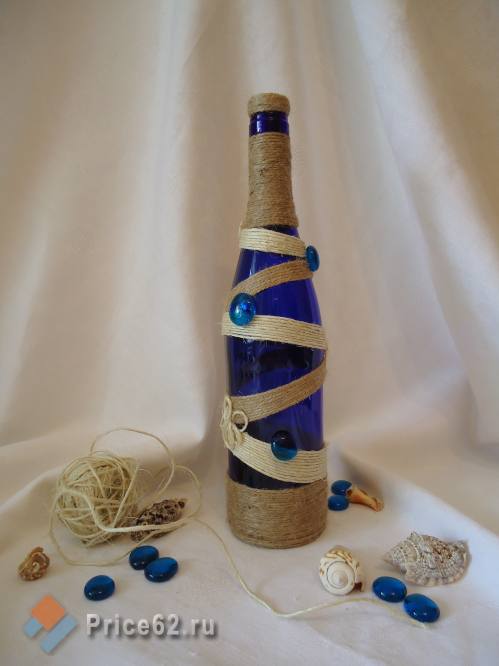 Бутылка декорированная, город Рязань
