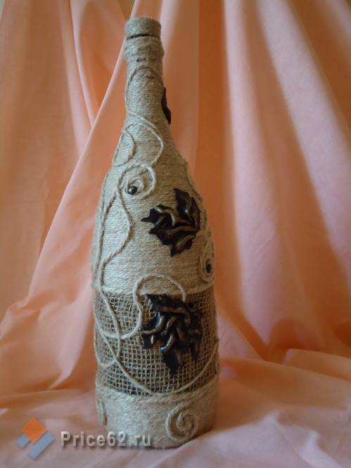 Бутылка декорированная, город Рязань